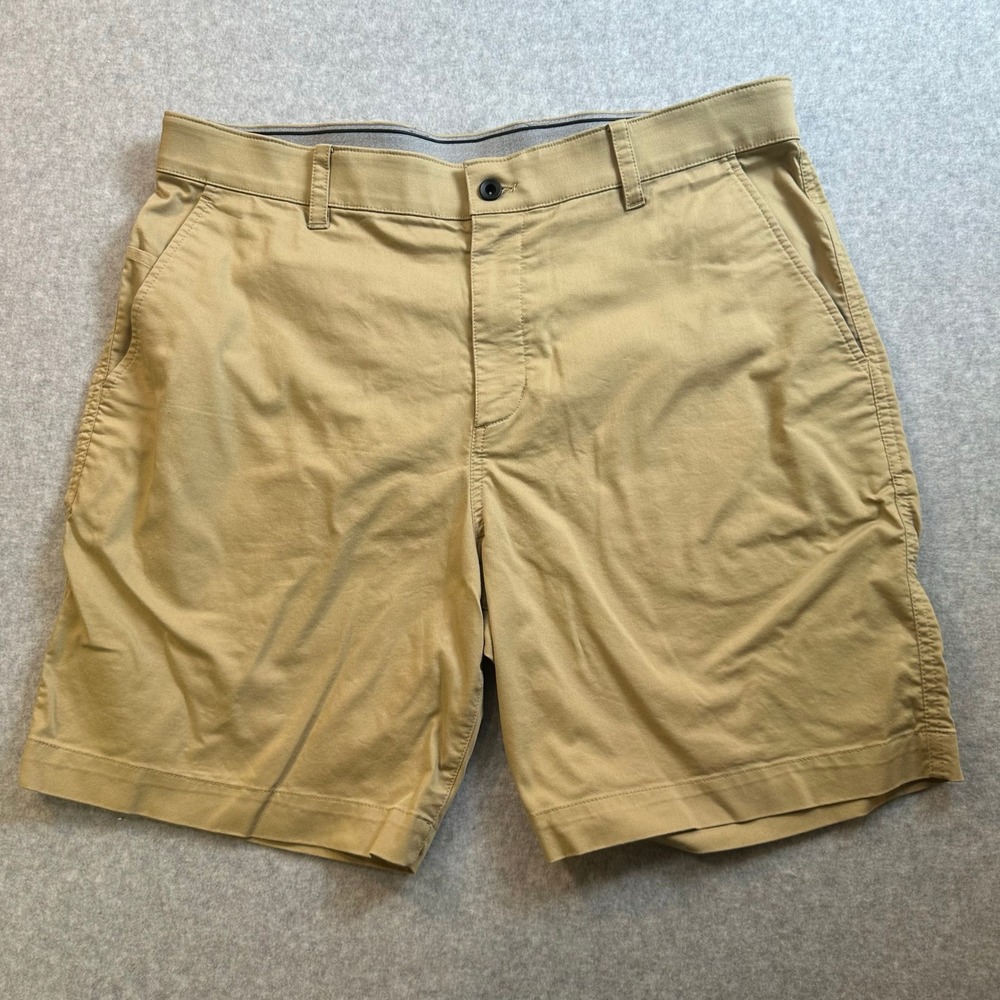 Nike Dri-FIT Golf Shorts Mens 36 Khaki Tan Standard Fit Performance Chino 1285
